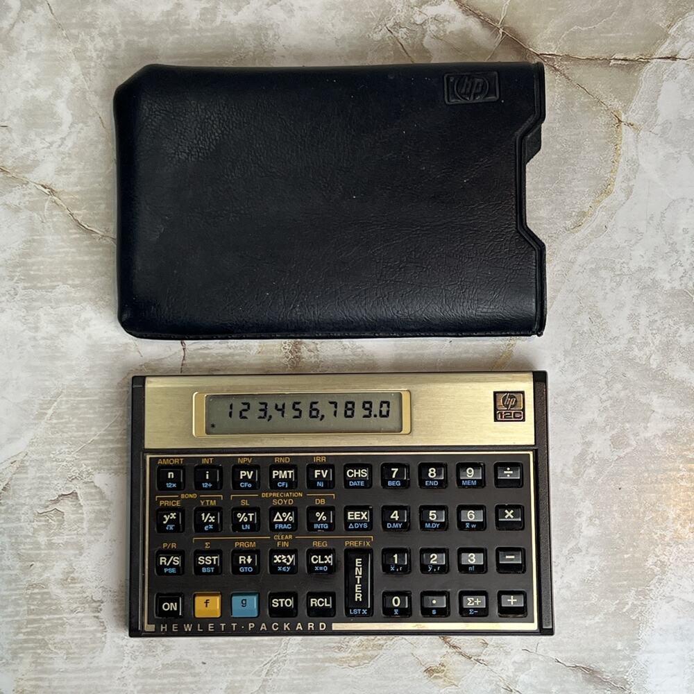 Hewlett Packard HP 12C Financial Calculator with Case Tested Working Vintage